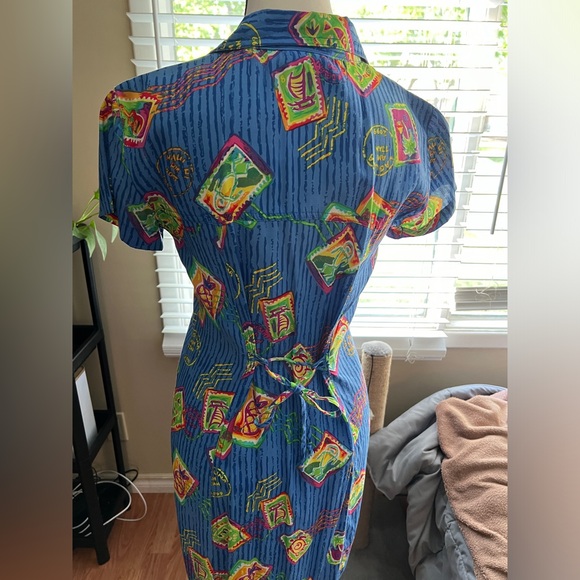 Vintage Blue Laguna Dress - Picture 6 of 7